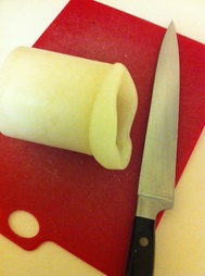 Candle and knife photo